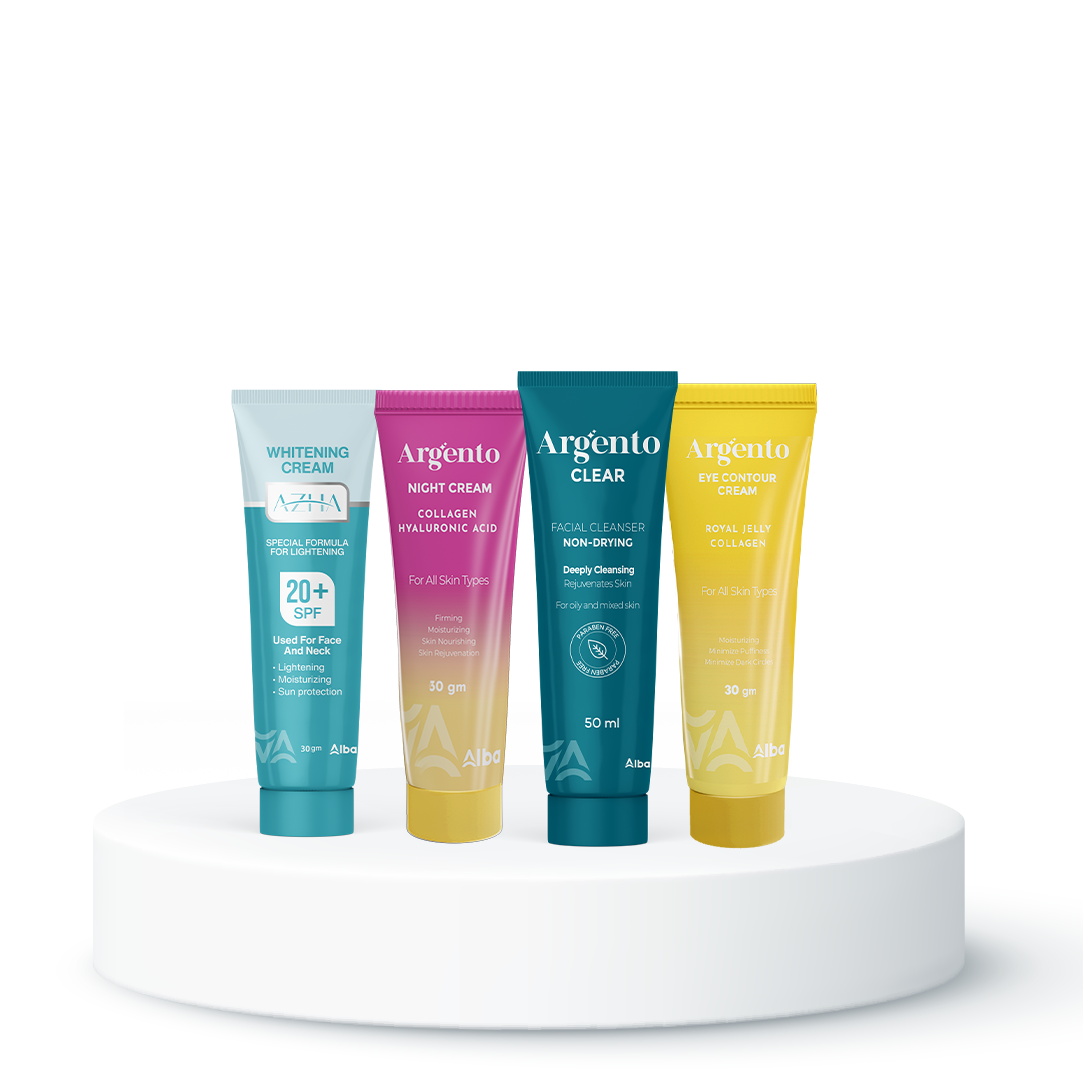 3+1 Offer: Argento Eye Contour 30g + Argento Night 30g + Azha Brightening Cream 30g + Clear 50ml