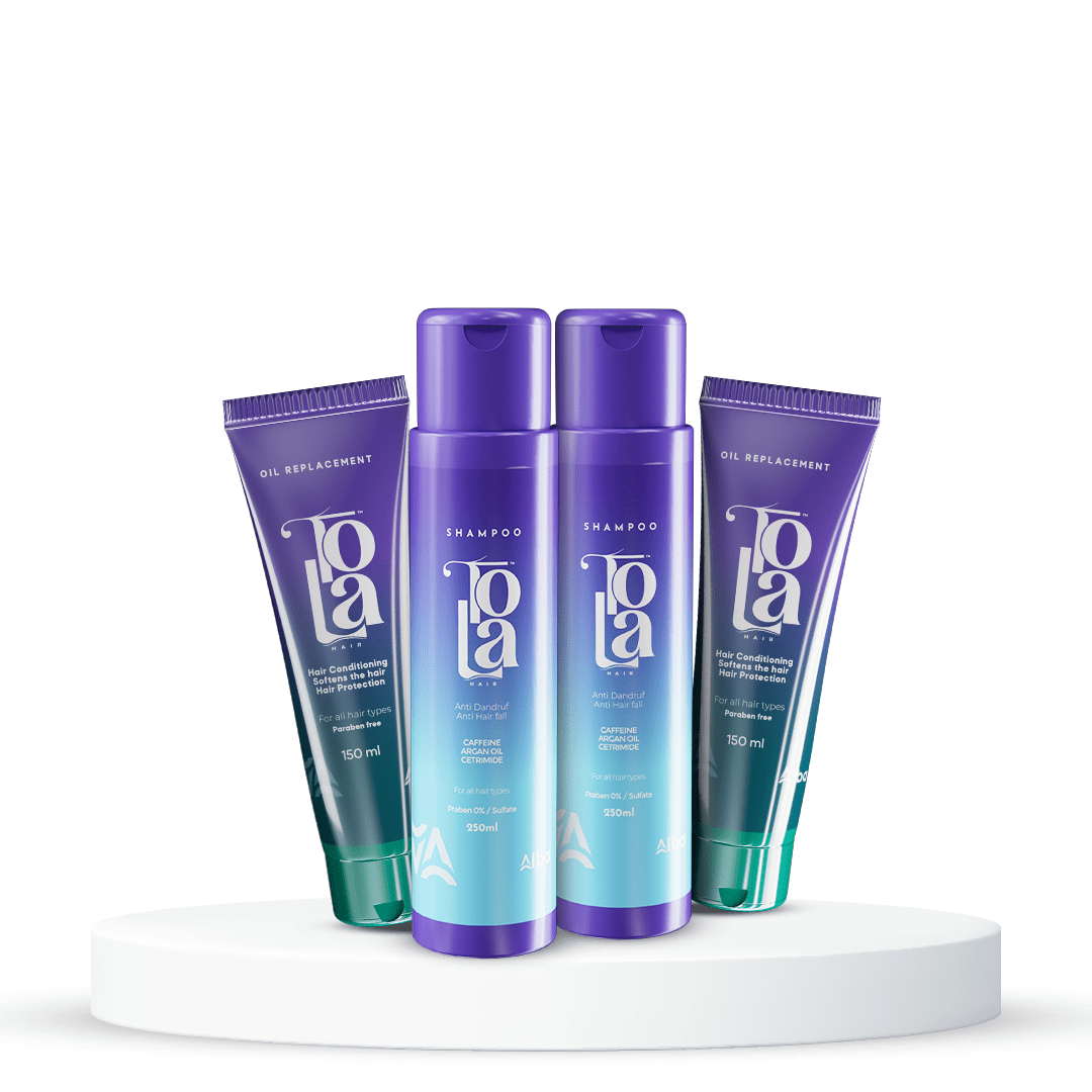 2 Tola Shampoo 250 ml + 2 Tola Oil replacement 150 ml - Alba Pharma
