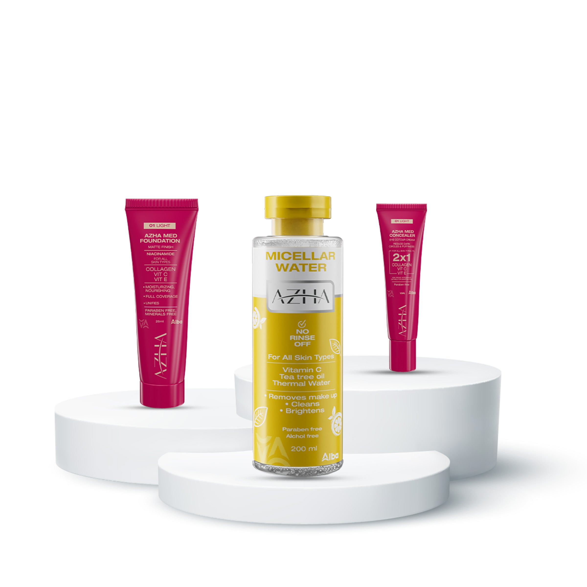 Concealer + Foundation + Micellar Water