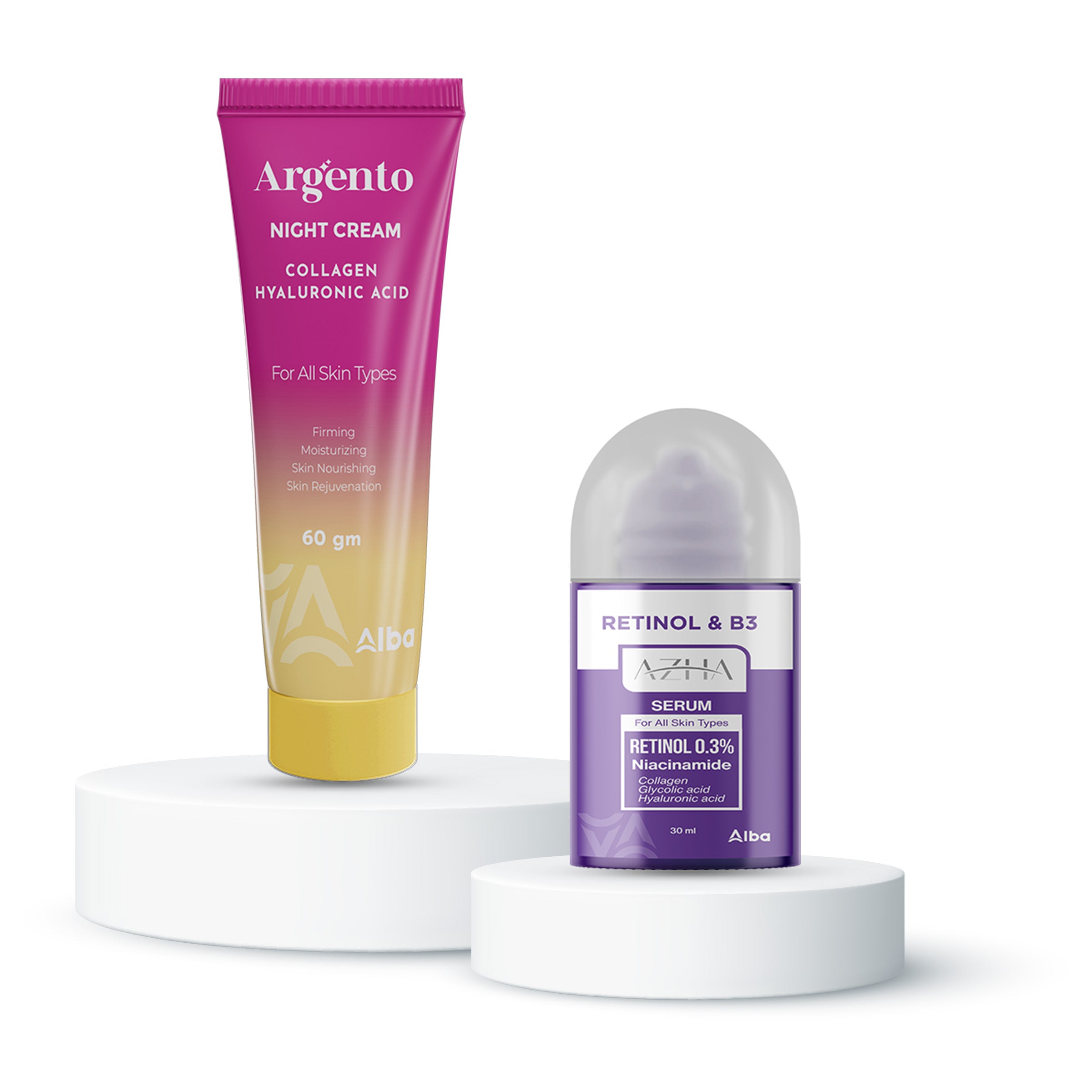 Offer Azha Retinol & B3 Serum +Argento Night Cream