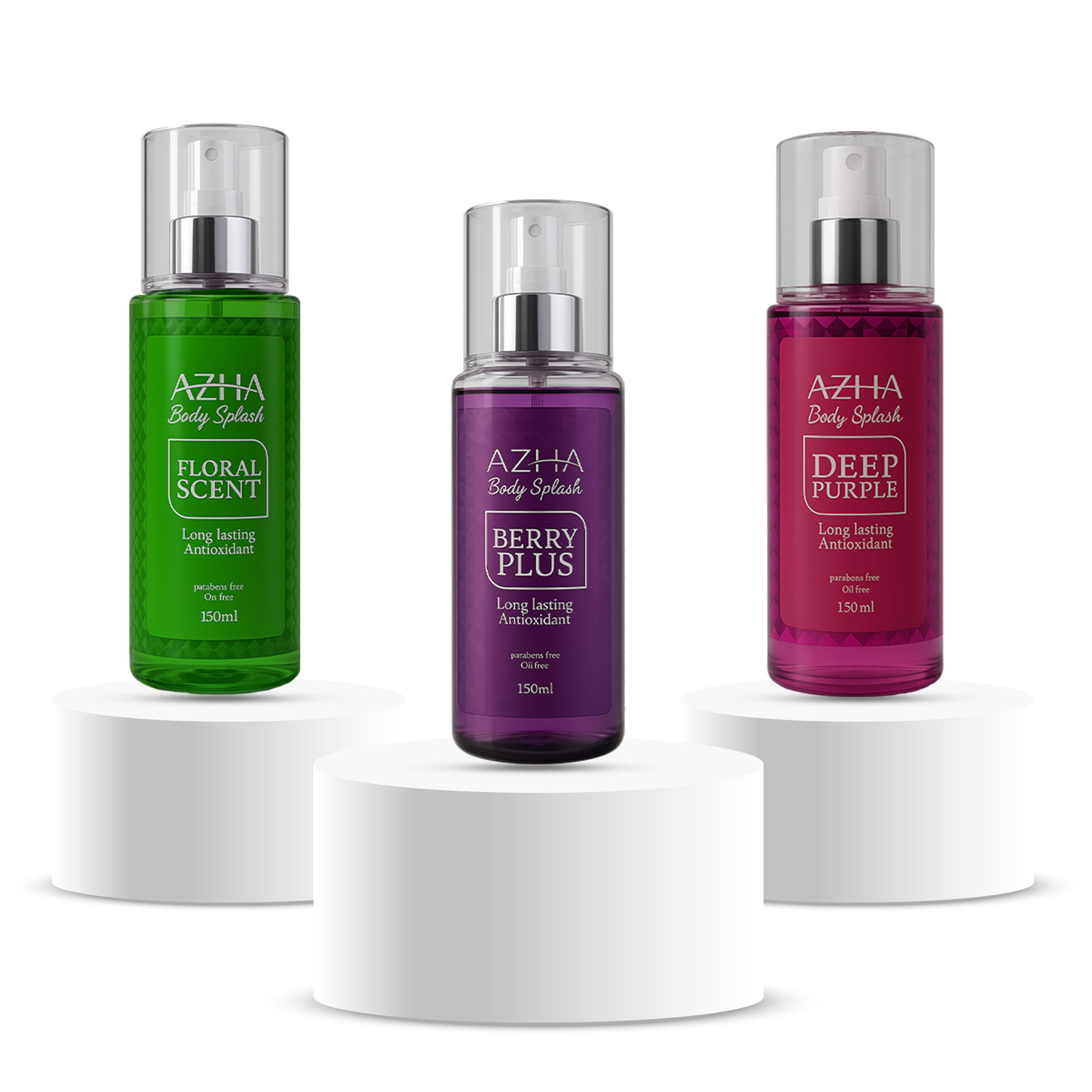 Azha body splash perry plus + floral + deep purple