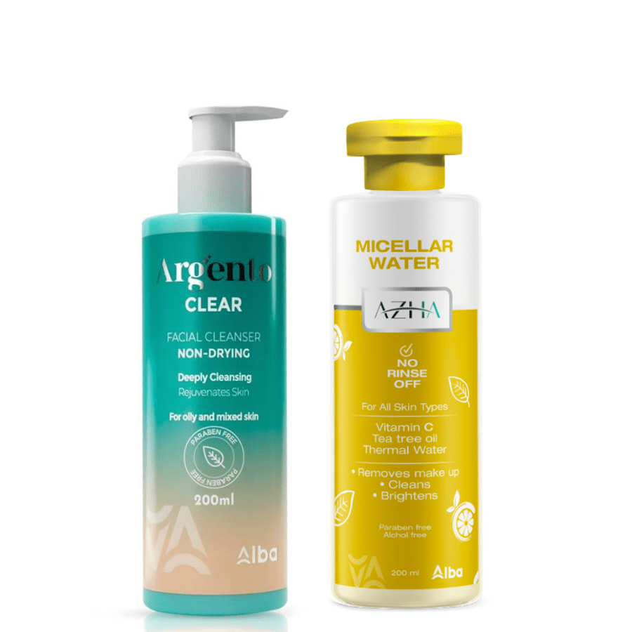 Clear Cleanser 200ml + Micellar Water 200ml ( 1+1 ) - Alba Pharma