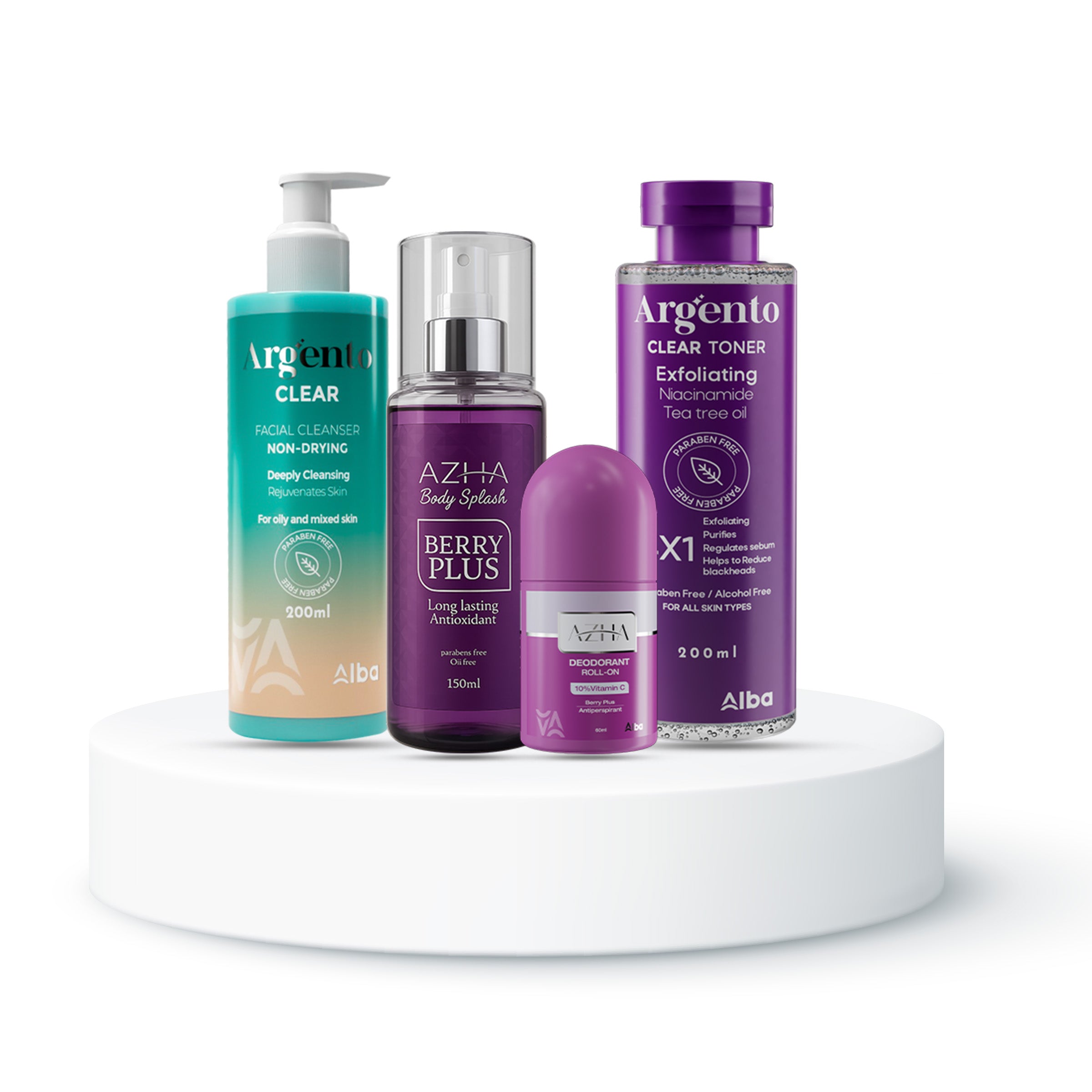 Azahi Body Splash + Roll-On + Body Lotion