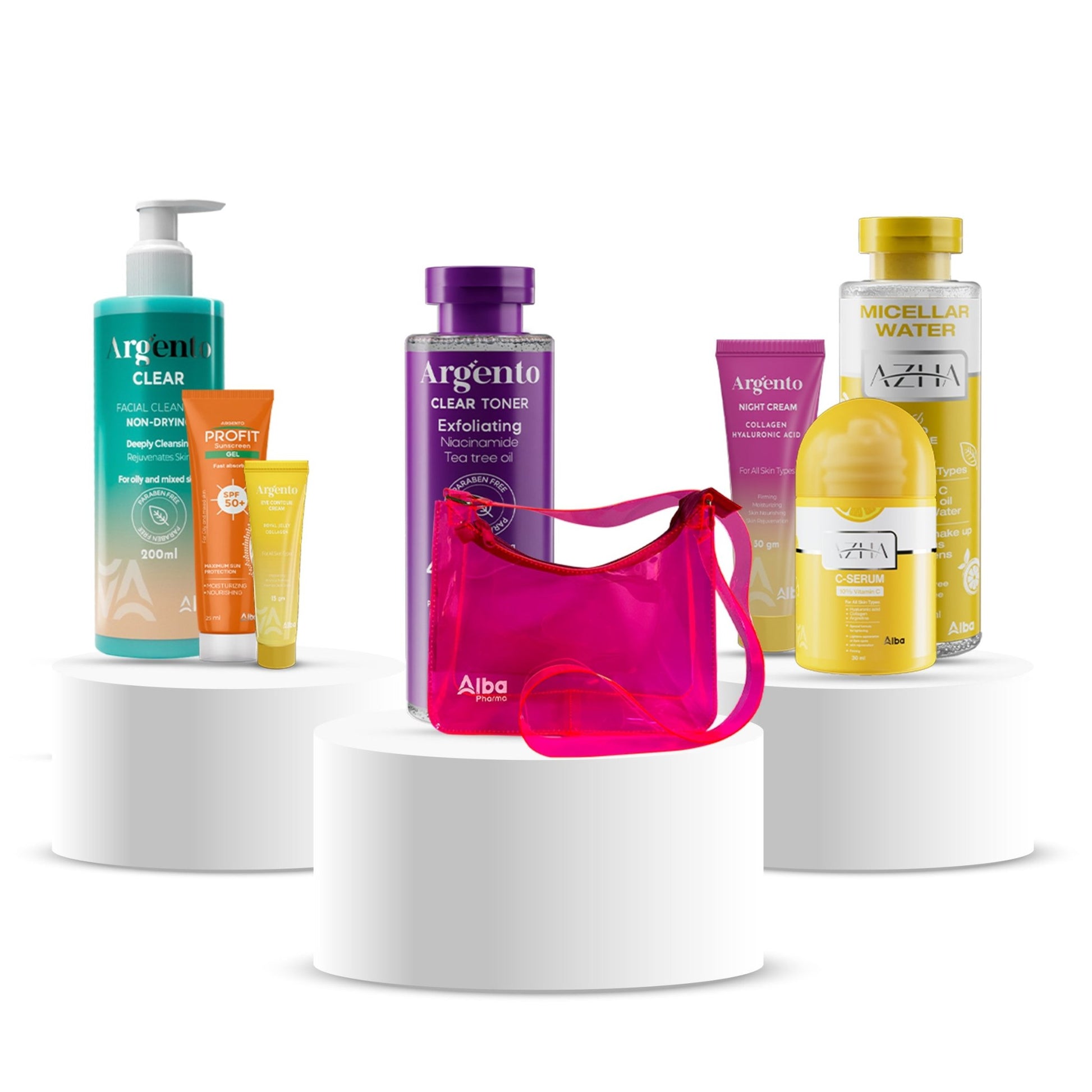 Offer Clear bag + toner + micellar water - Alba Pharma