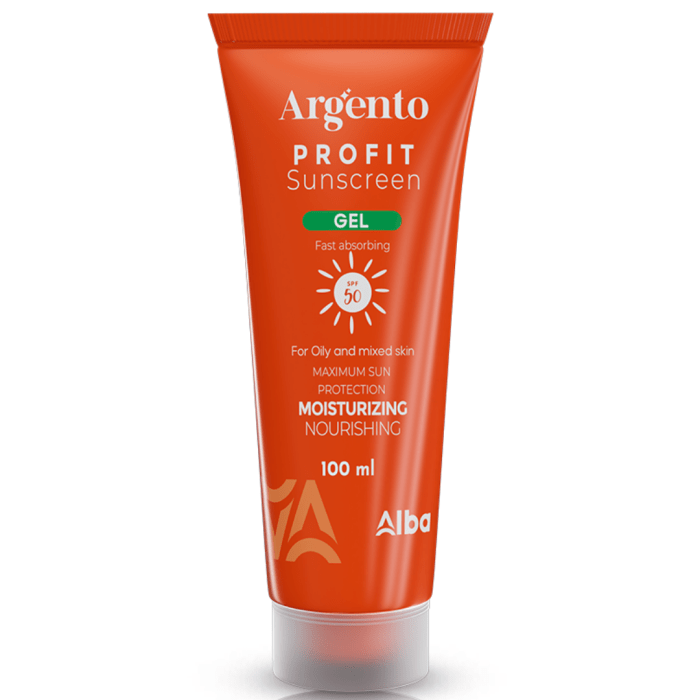 Profit Sunscreen Gel- SPF 50 -100 ml - Alba Pharma