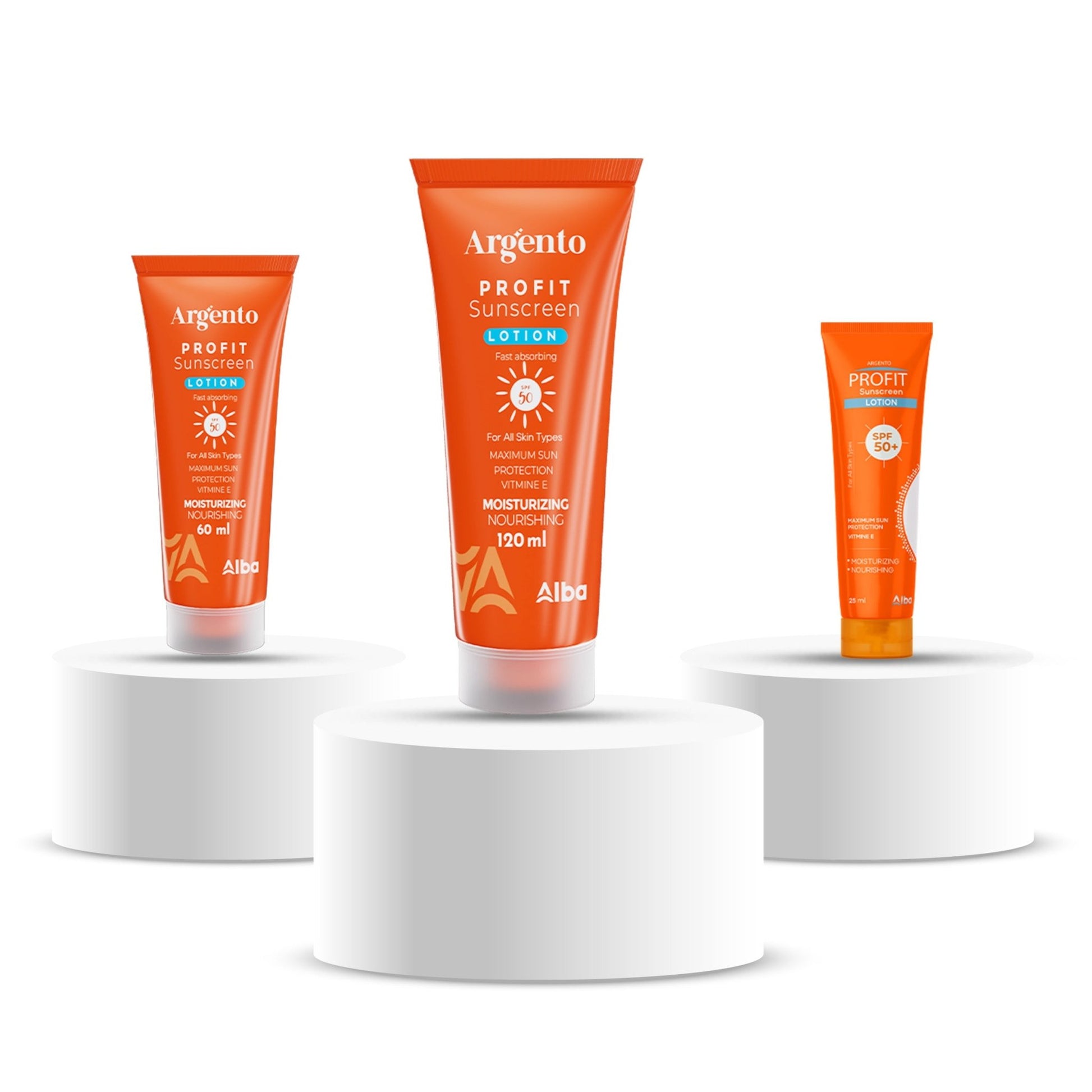 Profit Sunscreen Lotion- SPF 50 120 ml + 60 ml +25 ml - Alba Pharma